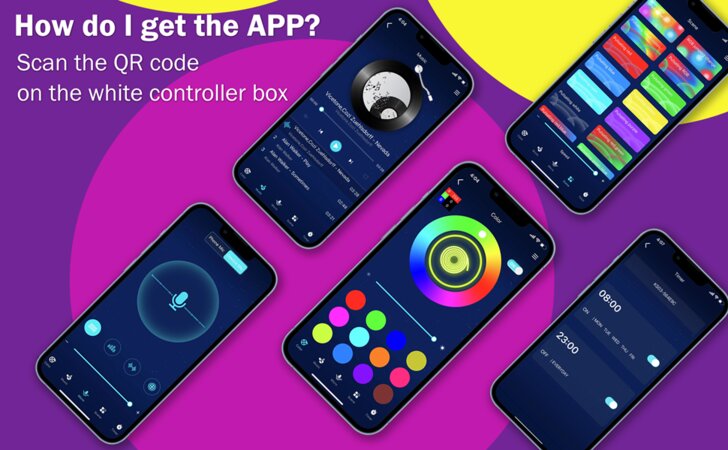 Keepsmile app interface showing LED light controls